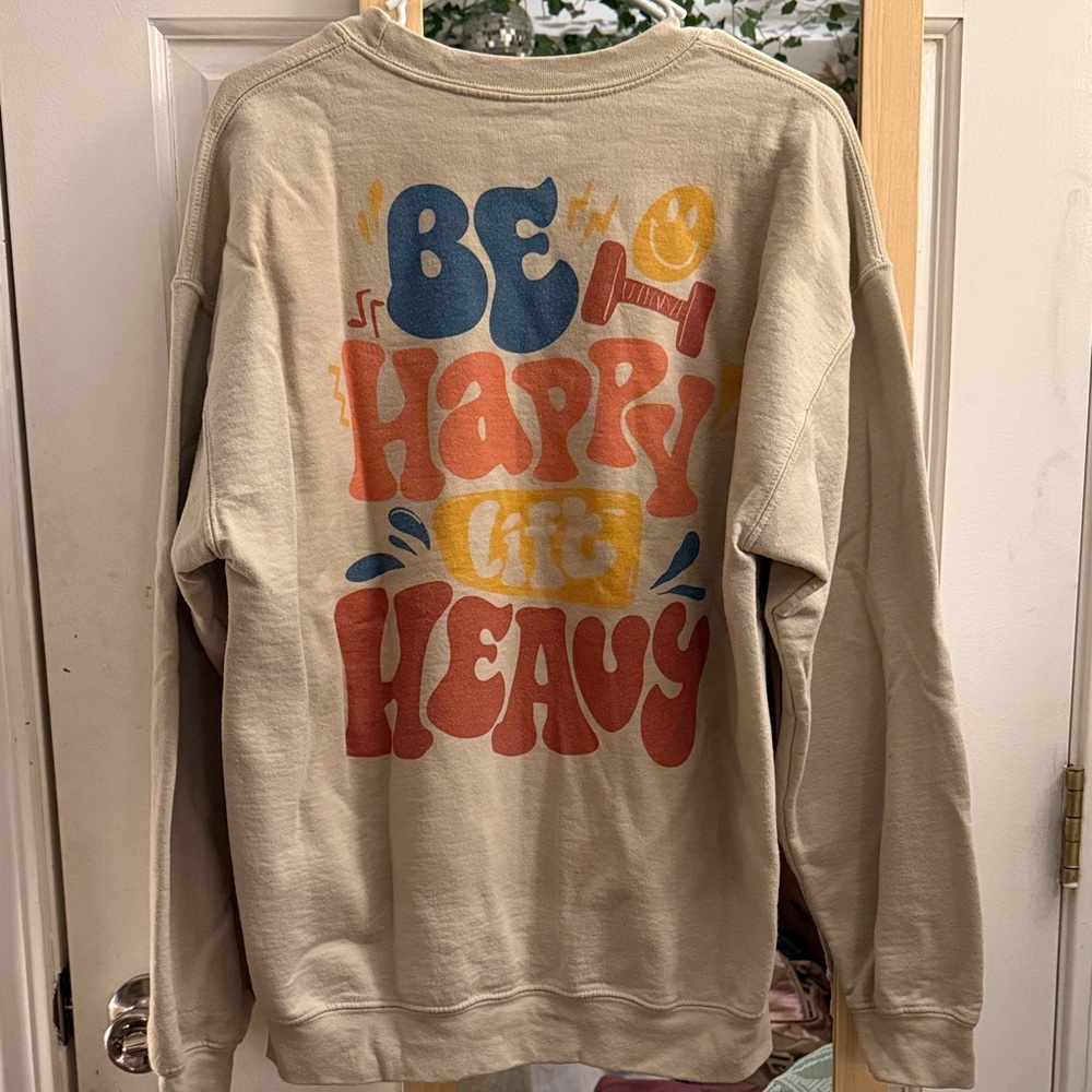 Weight-lifting Graphic Crewneck Sweatshirt Size Large
